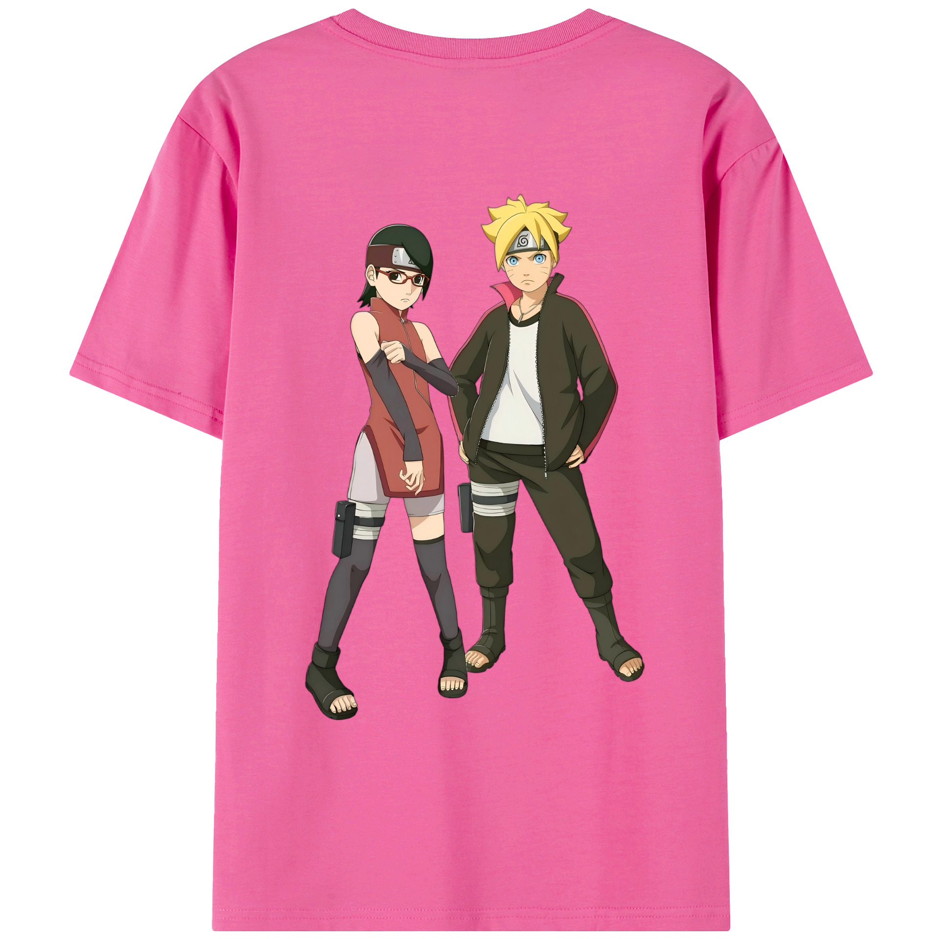 （画像用） NARUTO -ナルト- うずまき ボルト Uzumaki Boruto レディース半袖Tシャツ(バックプリント)